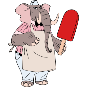 Zootopia Jerry Jumbeaux Jr Holding Giant Popsicle Vector