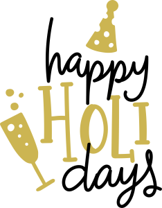 Christmas Happy Holi Days Logo Template