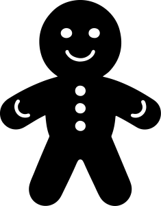 Merry Christmas Gingerbread Logo Template