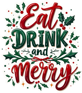 Eat Drink and Merry Logo Template