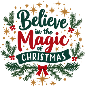 Beliieve in the Magic Christmas Icon Template 3