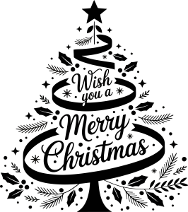 Merry Christmas Tree Logo Template 4