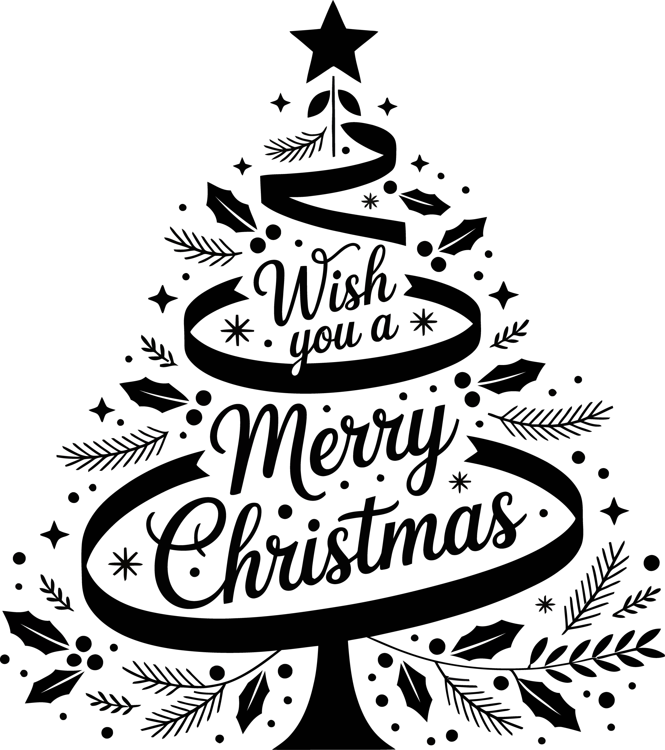Merry Christmas Tree Logo Template 4 Merry Christmas Tree Logo Template 4