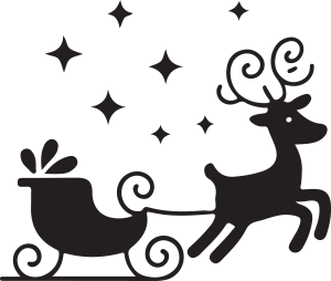 Merry Christmas reindeer Logo Template 2
