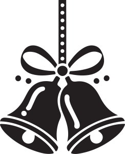 Merry Christmas Bell Logo Template