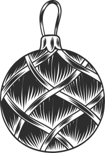 Merry Christmas Ball Logo Template