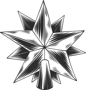 Merry Christmas Star Logo Template