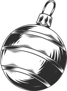 Merry Christmas Ball Logo Template 6