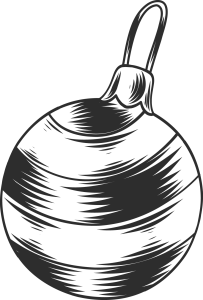 Merry Christmas Ball Logo Template