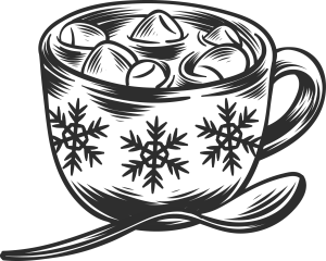 Merry Christmas Cup Logo Template