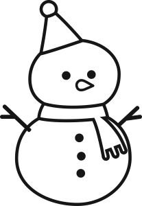 Merry Christmas Snowman Logo Template 9
