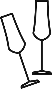 Merry christmas Wine Glass Logo Template 2