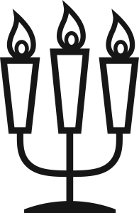 Merry christmas Candle Stand Logo Template