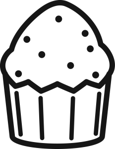 Merry Christmas Cupcake Logo Template