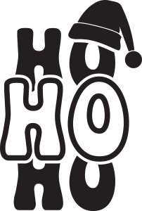 Merry Christmas Ho Logo Template