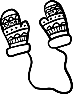 Merry Christmas Mittens Icon Template