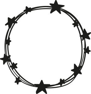 Merry Christmas Circle Star Logo Template