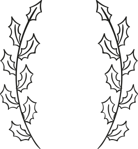 Christmas Leafy Wreath Template