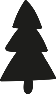 Merry Christmas Tree Logo Template