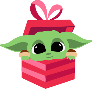 Starwars Baby Yoda Gift Vector
