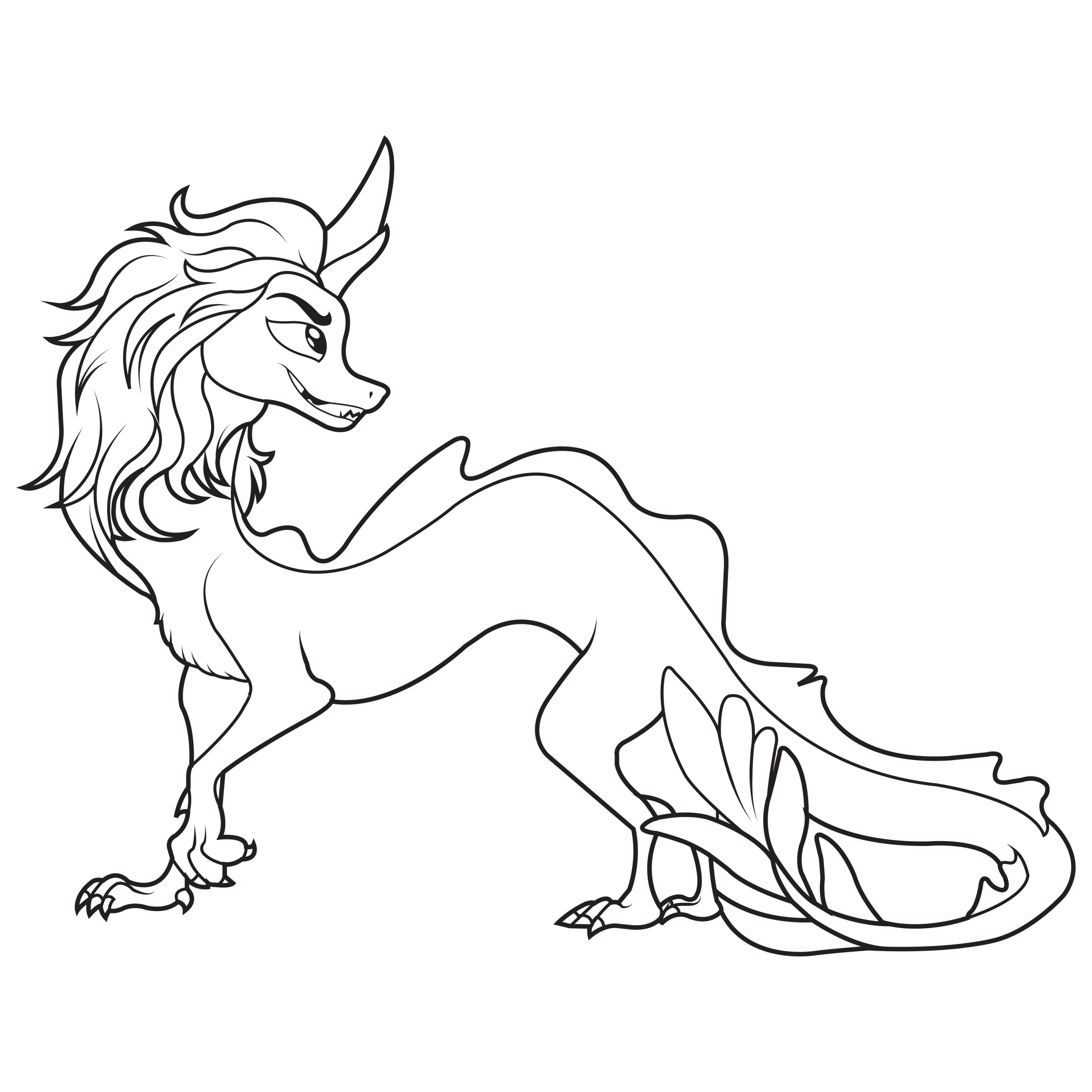 Raya and The Last Dragon Sisu Outline Vector 2 Raya and The Last Dragon Sisu Outline Vector 2