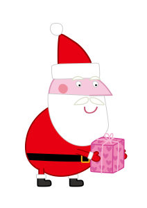 Peppa Pig Santa Claus Gift Vector