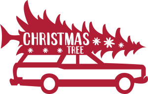 Christmas Tree Car Vector
