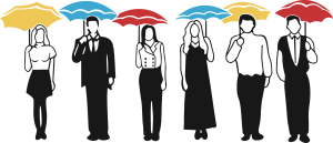 Friends Umbrella Vector