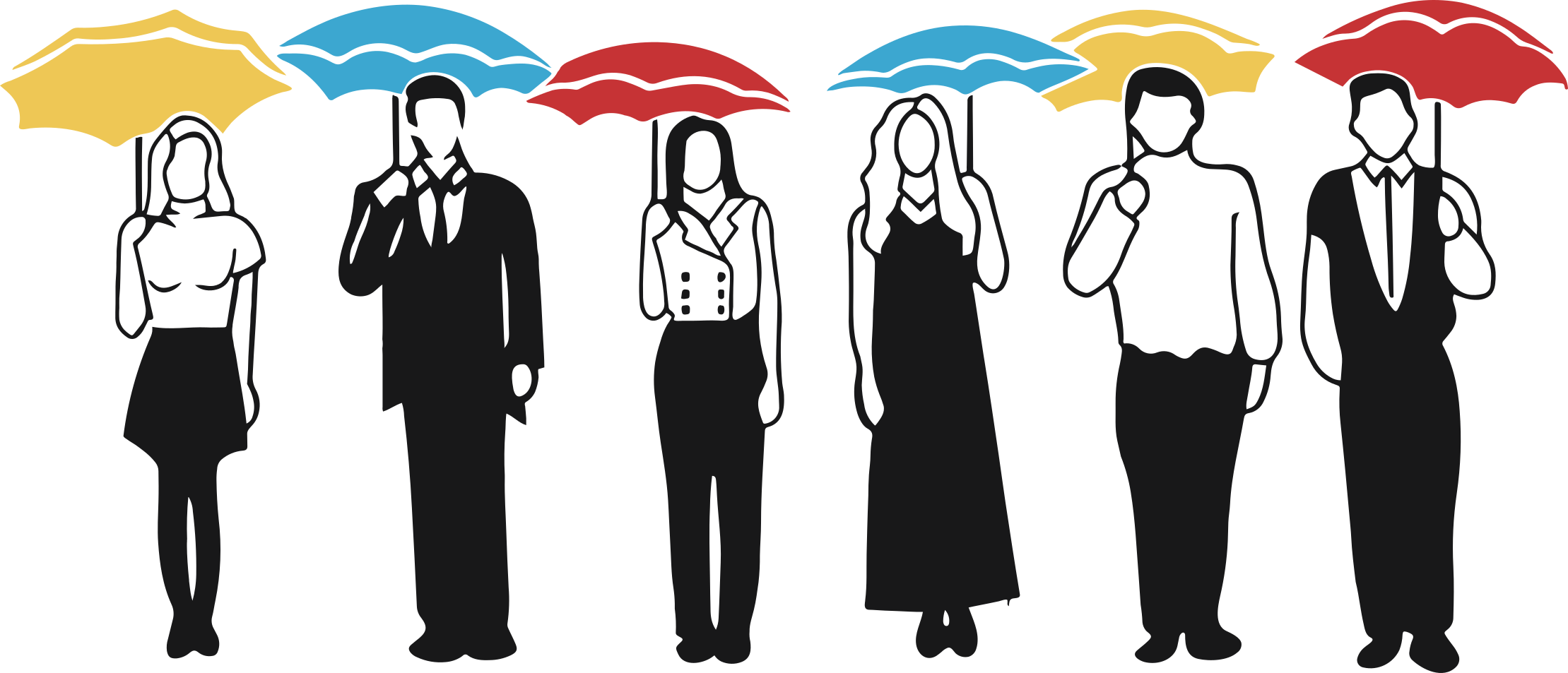 Friends Umbrella Vector Friends Umbrella Vector