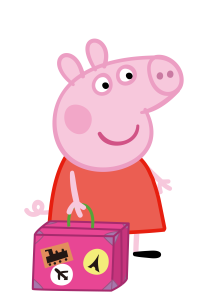 Peppa Pig Holding Box Vector
