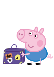 Peppa Pig George Pig Holding Box Vector