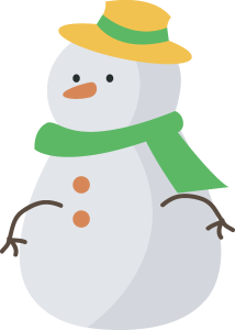 Christmas Snowman With Yellow Hat Vector