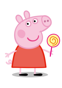 Peppa Pig With LolliPop Vector