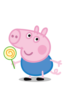 George Pig With LolliPop Vector