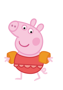 Peppa Pig wearing Red swimsuit Vector