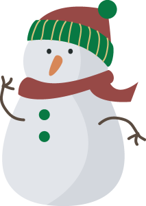 Christmas Snowman Red Scarf Vector