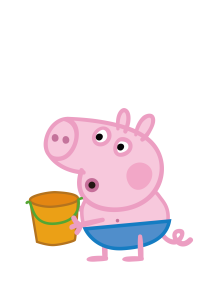 Peepa Pig Wearing swimsuit Vector 2