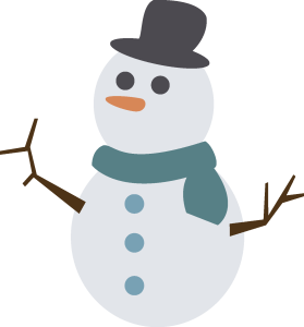 Christmas Snowman Stick Arms Vector