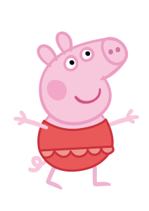 Peepa Pig Wearing Red swimsuit Vector 2