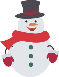 Christmas Snowman Red Scarf Vector 2
