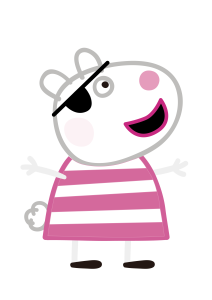 Peppa Pig Suzy Sheep Wearing Pirates Costume Vector