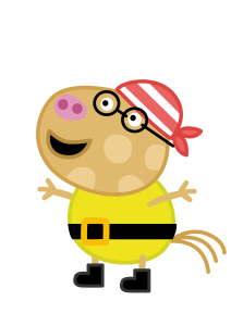 Peppa Pig Pedro Pony costume pirate Vector