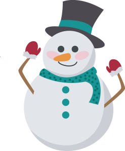 Christmas Snowman Smiling Mouth Vector