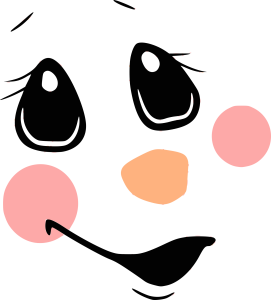 Christmas Snowman Face Vector