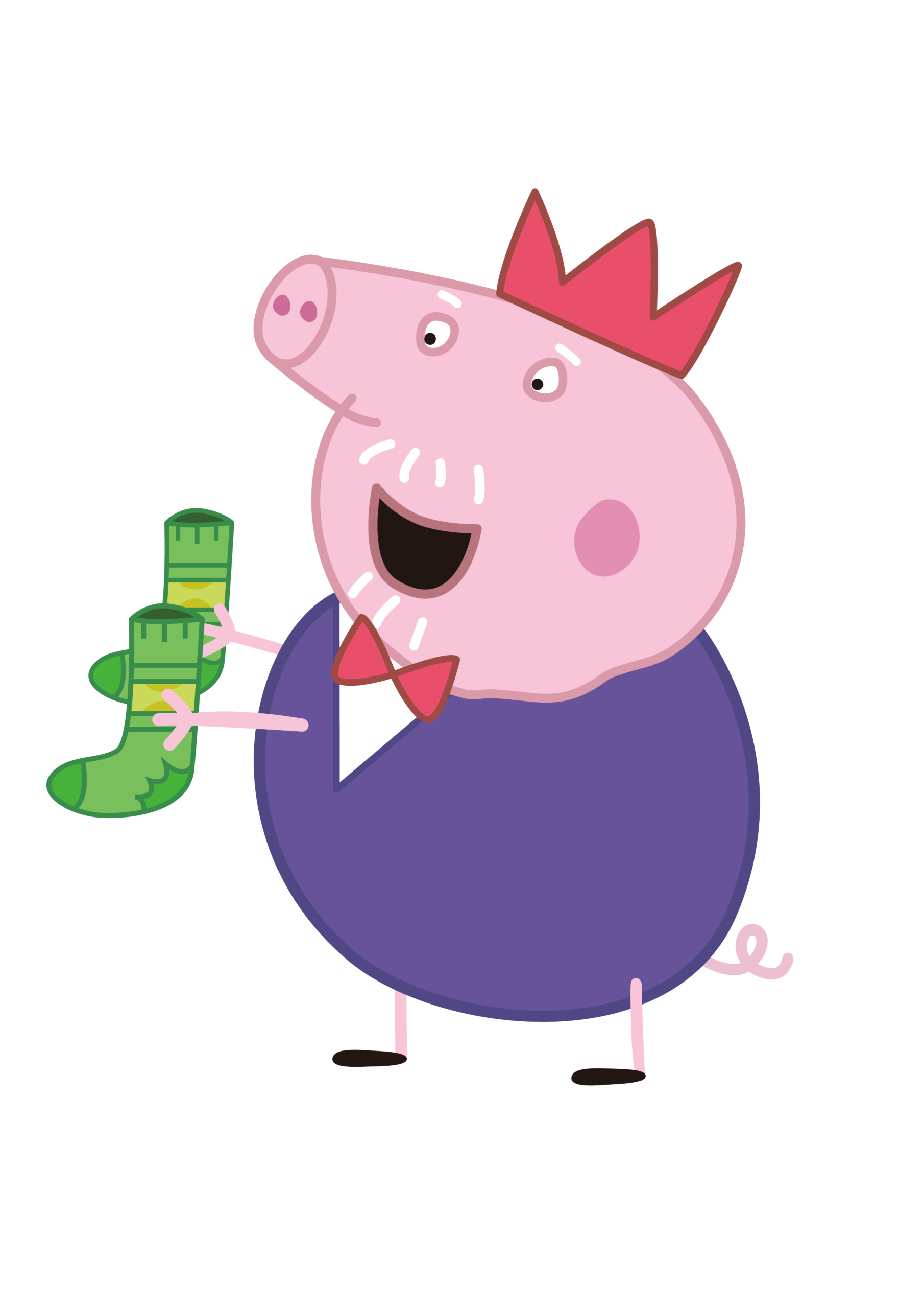 Peppa Pig Grandpa Pig With Socks Vector Peppa Pig Grandpa Pig With Socks Vector