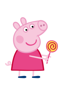 Peppa Pig Holding LolliPop Vector