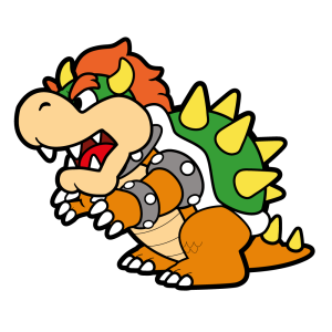Super Mario Paper Bowser Vector
