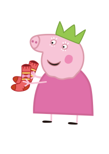 Peppa Pig Princess Peppa Pig With Socks Vector