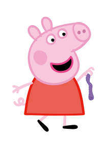 Peppa Pig With Snake Vector