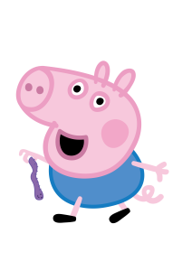 Peppa Pig George Pig With Snake Vector